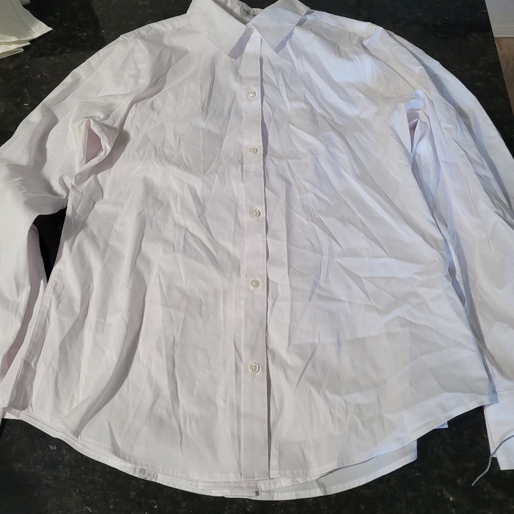White Button Down Long Sleeve Shirt